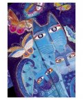 Paperblanks 2018 Blue Cats & Butterflies Diary, Midi, Lined/ 42181
