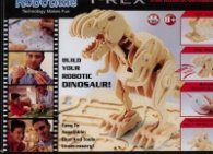 Дървен конструктор 3D пъзел T-Rex 104 елемента