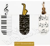 Метален книгоразделител мини - Музика