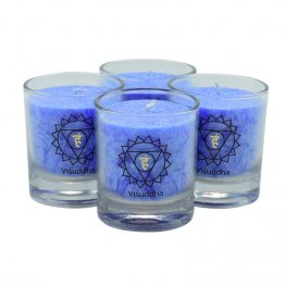 Чакра свещ от палмово масло - синя
