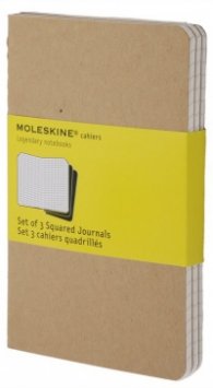 Бележник Moleskine Square Cahier Journal Kraft Large: set of 3 Square Journals [4994]