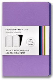 Бележник Moleskine Volant Notebook Ruled, Purple Pocket: Set of 2 [3346]