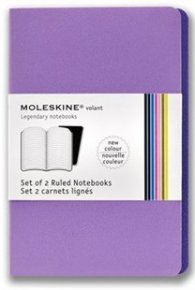 Бележник Moleskine Volant Notebook Ruled, Purple Pocket: Set of 2 [3346]