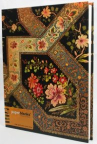 Бележник Paperblanks Filigree Floral Ebony Midi Wrap, Lined / 5514