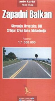 Zapadni Balkan / Slovenja,Hrvatska,BiH Srbija i Crna Gora,Makedonija - auto karta