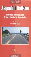 Zapadni Balkan / Slovenja,Hrvatska,BiH Srbija i Crna Gora,Makedonija - auto karta