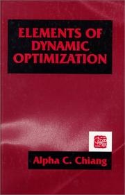 Elements of Dynamic optimization