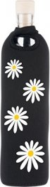 Бутилка FLASKA NEO DESIGN 0.750L: Черна - бели маргаритки