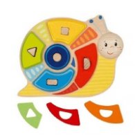 Игра за сортиране по цвят и форма охлюв 58399