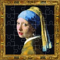 Картичка пъзел - Момичето с перлената обица CARTES D'ART