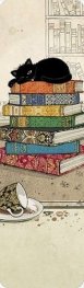 Книгоразделител - коте с книги KIUB