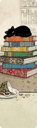 Книгоразделител - коте с книги KIUB