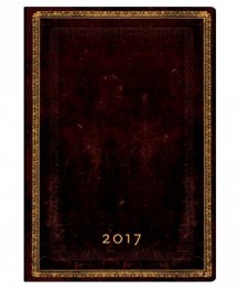 Бележник Paperblanks Dayplanners 2017 Black Moroccan, Midi/ 3936