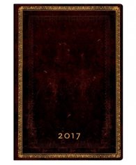 Бележник Paperblanks Dayplanners 2017 Black Moroccan, Midi/ 3936