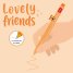 Гел химикалка Legami Lovely Friends - Тигър - Оранжево