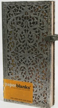 Бележник Paperblanks Silver Filigree Cllection Slim, Lined/ 9336