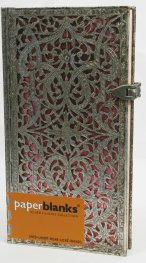 Бележник Paperblanks Silver Filigree Collection Slim, Lined/ 9343