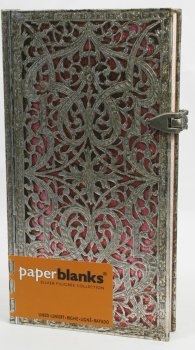 Бележник Paperblanks Silver Filigree Collection Slim, Lined/ 9343
