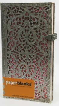 Бележник Paperblanks Silver Filigree Collection Slim, Lined/ 9343