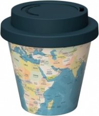Мини чаша за еспресо със силиконов капак - Политическа карта iTotal
