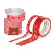 Комплект от 5 декоративни хартиени лепящи ленти Legami - Мече