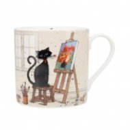 Чаша XL - Коте художник KIUB