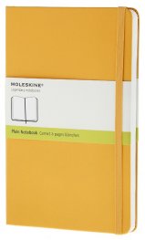 Бележник Moleskine Notebook Plain Yellow Orange Large [Hard Cover] [6385]