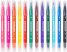 Флумастери Deli Color Emotion EC151-12 12 цвята, двувърхи-четка и тънкописец, в PP кутия