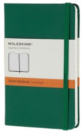 Бележник Moleskine Notebook Ruled Oxide Green Pocket [Hard Cover] [6279]