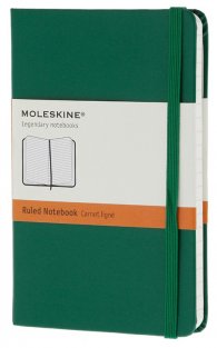 Бележник Moleskine Notebook Ruled Oxide Green Pocket [Hard Cover] [6279]