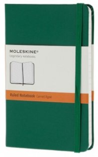 Бележник Moleskine Notebook Ruled Oxide Green Pocket [Hard Cover] [6279]