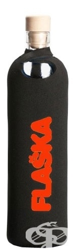 Бутилка FLASKA Neo 0.500L:Черно - оранж