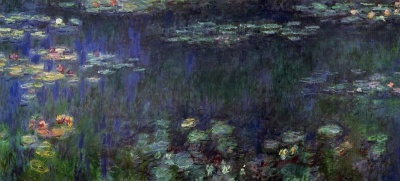 Les nympheas, reflets verts / Monet