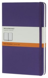 Бележник Moleskine Classic Hard Cover Large Ruled Notebook Brilliant Violet [6484]