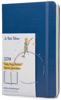 Бележник Moleskine 2014 12 Month Limited Edition Le Petit Prince Large Hard Cover Daily Planner Blue [7504]