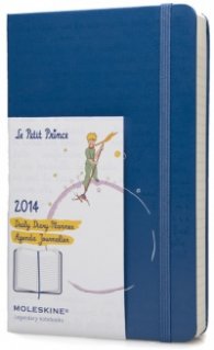 Бележник Moleskine 2014 12 Month Limited Edition Le Petit Prince Large Hard Cover Daily Planner Blue [7504]