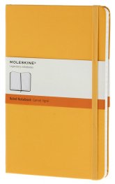 Бележник Moleskine Classic Hard Cover Large Ruled Notebook Yellow Orange [6361]