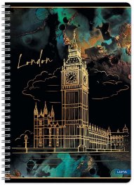 Тетрадка LASTVA Gold city, A5, 60 л., различни видове