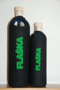 Бутилка FLASKA Neo 0.500L:Черно - зелено