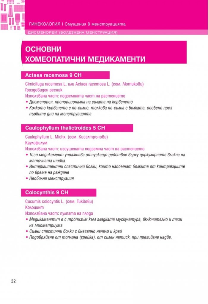 Акушерство и гинекология (Хомеопатия)
