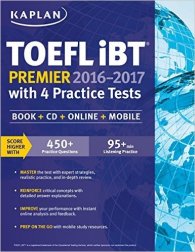 TOEFL IBT Premier 2016-2017 With 4 Practice Tests + CD