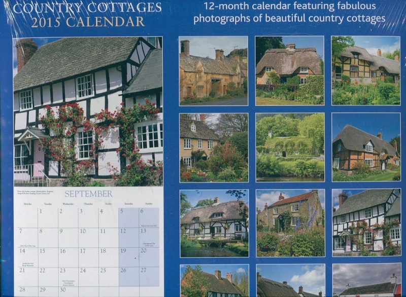 《Calendar 2015 Country Cottages》 Подаръци от онлайн книжарница