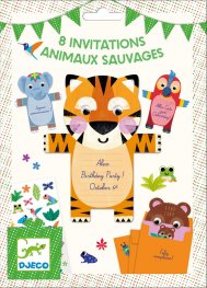 DJ04781 ПОКАНА ЗА ПАРТИ WILD ANIMALS 8БР