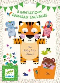 DJ04781 ПОКАНА ЗА ПАРТИ WILD ANIMALS 8БР
