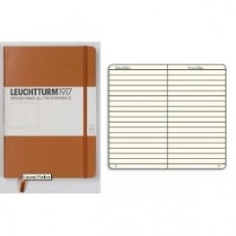 Бележник Leuchtturm 1917 Pocket Liniert [Ruled], Hardcover, Caramel/ 338 733