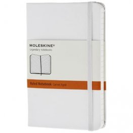 Moleskine White Large Ruled Notebook Hard [7238]
